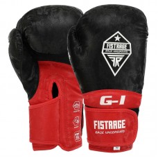 Боксерські рукавиці Fistrage 14 унцій, чорний-червоний, код: VL-7799_14BKR Боксерські рукавиці Fistrage 14 унцій, чорний-червоний, код: VL-7799_14BKR