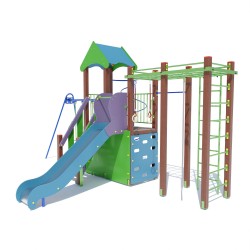 Дитячий ігровий комплекс Miros "Єнотік люкс" 5960x3540x3290 мм, код: DIO712.3