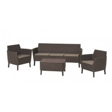 Набір меблів Allibert Salemo 3 seater set, коричневий, код: 8711245155401-TE