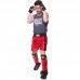 Захист гомілки і стопи FitBox Rival XL (h-40см, l-24см) чорний-червоний, код: MA-6005_XL