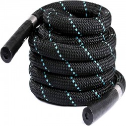 Канат тренувальний для кросфіта WCG Battle Rope 12000х38 мм, чорний, код: W-38х12-IF