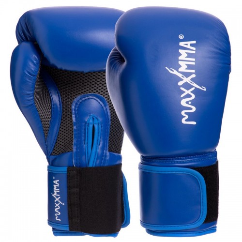 Рукавички боксерські Maxxmma на липучці 12 унцій, синій, код: GB01S_12BL-S52