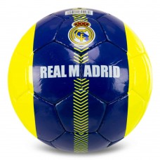М"яч футбольний Ballonstar Real Madrid Crystal №5 PU, жовтий-темно-синій, код: FB-7959