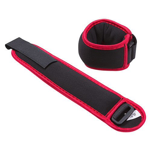 Обтяжувачі зі світловідбиваючою стрічкою FitGo 2х0,25кг, чорний-червоний, код: 87224-250R-WS Обтяжувачі зі світловідбиваючою стрічкою FitGo 2х0,25кг, чорний-червоний, код: 87224-250R-WS