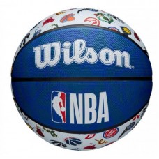 М"яч баскетбольний Wilson NBA All Team BSKT RWB, розмір 7, синій-білий, код: 194979039090 М"яч баскетбольний Wilson NBA All Team BSKT RWB, розмір 7, синій-білий, код: 194979039090