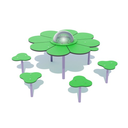 Ігровий столик Miros “Ромашка” 1540х1540х740 мм, код: DIO211.5HDPE Ігровий столик Miros “Ромашка” 1540х1540х740 мм, код: DIO211.5HDPE