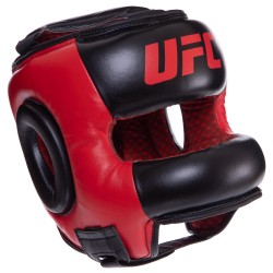 Шолом боксерський з бампером шкіряний UFC PRO M чорний UHK-75063-S52