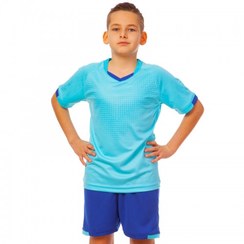 Футбольна форма підліткова PlayGame розмір 26, ріст 130, м"ятний-синій, код: CO-6301B_26MBL