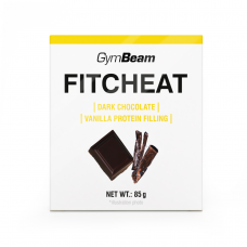 Протеїновий шоколад GymBeam Fitcheat 80 г, темний шоколад-ваніль, код: 8588007570266