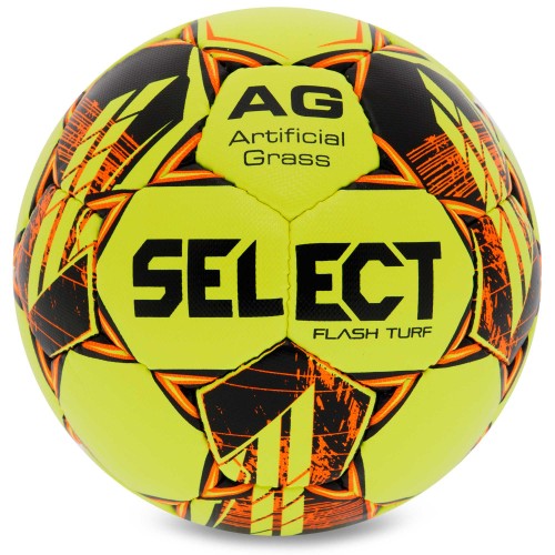 М"яч футбольний Select Flash Turf FIFA Basic V23 №4, жовто-помаранчевий, код: FLASH-TURF-YOR
