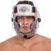 Шолом для єдиноборств з прозорою маскою Zelart L, чорний-білий, код: BO-1360_LW-S52