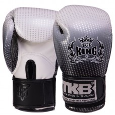 Рукавички боксерські Top King Ultimate шкіряні M(6 унцій) 6-8 років, срібний, код: TKBGKC-01_MGR
