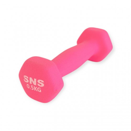 Гантель вінілова Матова SNS 0,5 кг рожевий, код: 13539-SNS