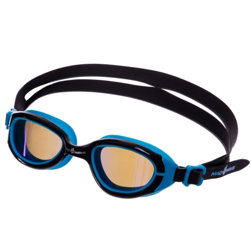 Окуляри для плавання юніорські MadWave Sun Bloker Junior чорний-синій, код: M041302