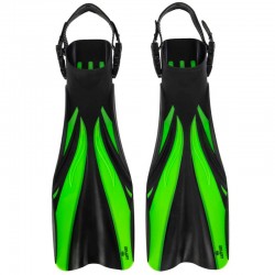 Ласти з відкритою п"ятою Zelart S-M (38-41), салатовий-чорний, код: F31_SMLG