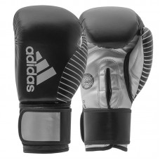 Рукавички з ліцензією Adidas Wako 10oz для боксу та кікбоксингу, чорний-срібло, код: 15581-1024