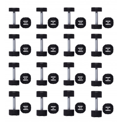 Гантельний ряд Hammer Strength TPU 12.5-50 кг (16 пар), 1000 кг, код: 523480-AX