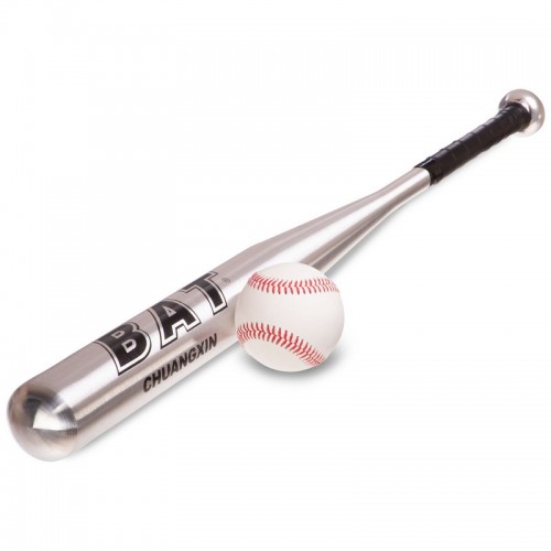 Біта бейсбольна PlayGame 810мм, срібний, код: C-1864_GR