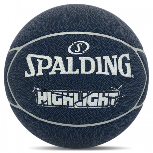 М"яч баскетбольний Spalding Composite Leather Highlight №7, синій, код: 76867Z