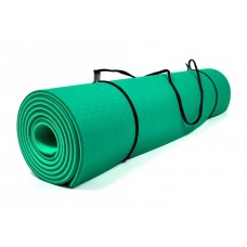 Килимок для йоги та фітнесу EasyFit TPE+TC 1830х610х6 мм, двошаровий зелений-м"ятний, код: EF-1924-G/M-EF