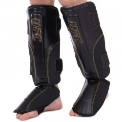 Захист для гомілки і стопи шкіряна UFC Pro Prem Stand Up L-XL, код: UHK-75053-S52