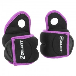 Обважнювачі-манжети для рук Zelart 2x1кг, чорний-фіолетовий, код: FI-4245-2_BKV Обважнювачі-манжети для рук Zelart 2x1кг, чорний-фіолетовий, код: FI-4245-2_BKV