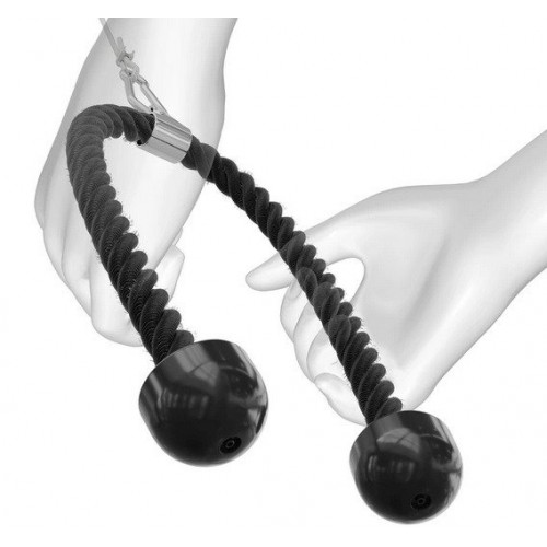 Канатний хват подвійний для тяг для м"язів тріцепса 70см K-Sport U009, код: KS-204-IN