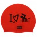 Шапочка для плавання силіконова для дорослих MadWave Love Swimmimg червоний, код: M055320