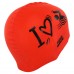 Шапочка для плавання силіконова для дорослих MadWave Love Swimmimg червоний, код: M055320