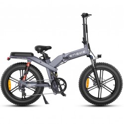 Електровелосипед фетбайк Engwe X-20 Dual Batteries (750 Вт; 14,4 А*год+7,8 А*год; 48 В), колеса 20х4", з ручкою газу, сірий, код: En-X20-gray
