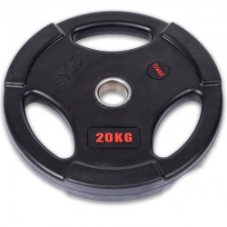 Диски обгумовані Life Fitness з потрійним хватом і металевою втулкою 20кг (d-51мм), код: SC-80154B-20-S52