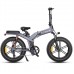 Електровелосипед фетбайк Engwe X-20 Dual Batteries (750 Вт; 14,4 А*год+7,8 А*год; 48 В), колеса 20х4", з ручкою газу, сірий, код: En-X20-gray