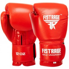 Боксерські рукавиці шкіряні Fistrage 10 унцій, червоний, код: VL-5561_10R