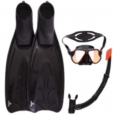 Набір для плавання Zelart маска з трубкою і ластами, код: M266S-SN120S-F19-S52