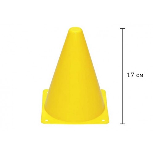 Конус-фішка спортивна EasyFit 17 см, жовтий, код: EF-1678-Y-EF
