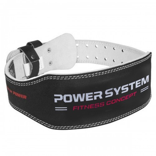 Пояс для важкої атлетики Power System Power XXL шкіряний, чорний, код: PS-3100_2XL_Black
