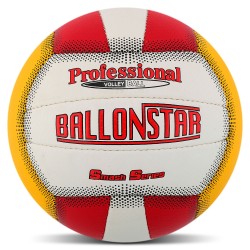 М"яч волейбольний Ballonstar №5 PU, червоний-жовтий-білий, код: LG-2088-S52
