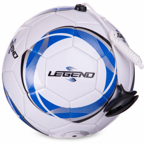 М"яч футбольний тренажер PlayGame CFA №5 PU білий-синій, код: FB-3281-S52