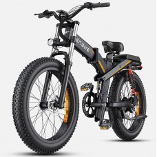 Електровелосипед фетбайк ENGWE X-24 Dual Batteries (1000 Вт; 19,2 А/год+10 А/год; 48 В), колеса 24х4", з ручкою газу, чорний, код: En-X24-black