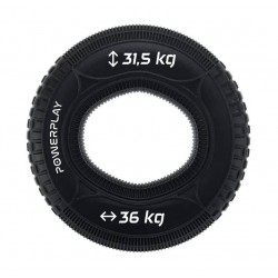 Еспандер кистьовий силіконовий PowerPlay Hand Grip Loops Hard 31.5-36 кг, чорний, код: PP_4330_Black_(31.5-36kg)