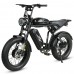 Електровелосипед Samebike Pilot M20 SR Dual Batteries (1000 Вт + 1000 Вт; 16 А*год + 16 А*год; 48 В), колеса 20", з ручкою газу, чорний, код: SMB-M20-dual-black