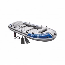 П"ятимісний надувний човен Intex Excursion 5 Set + Алюмінієві весла та ручний насос, 3660x1680x430 мм, код: 68325-IB