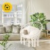 Крісло-гойдалка підвісна, плетена з подушкою 4Fizjo Boho Dream 80 см, бежевий, код: P-5905973404549