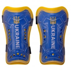 Щитки футбольні PlayGame Ukraine L, блакитний-жовтий, код: FB-4888_LN