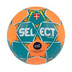 М"яч гандбольний Select Mundo №3, зелено-жовтогарячий, код: 5703543150694