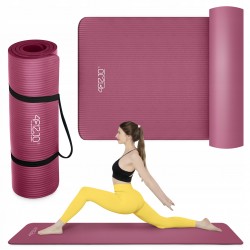 Килимок для йоги та фітнесу 4Fizjo NBR 1800x600x10 мм, бордовий, код: P-5905973406703 Килимок для йоги та фітнесу 4Fizjo NBR 1800x600x10 мм, бордовий, код: P-5905973406703