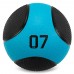 М"яч медичний медбол Medicine Ball LiveUp 7кг, чорний-синій, код: LP8112-7
