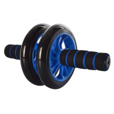 Ролик для пресу подвійний EasyFit з килимком, синій, код: EF-1352-B-EF Ролик для пресу подвійний EasyFit з килимком, синій, код: EF-1352-B-EF