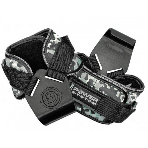 Гаки для тяги на зап"ястя Power System Hooks Camo Black/Grey L, код: PS_3370_Black/Grey L