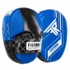 Лапа боксерська вигнута тренувальна шкіра Fistrage 230x170x60 мм, 2штуки, синій, код: VL-4308_BL